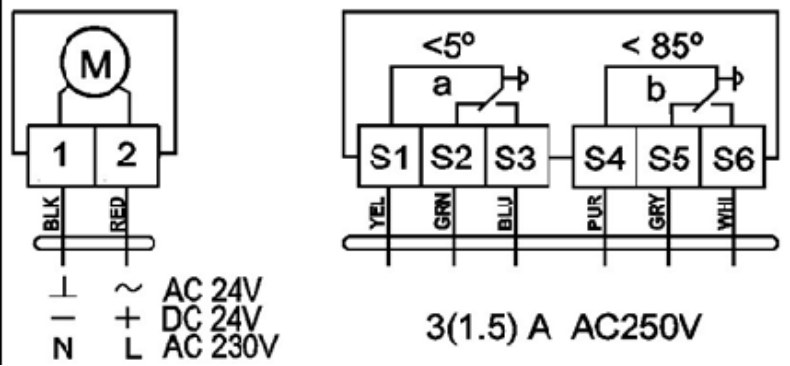 Электропривод Нанотек NF 230 B (10 Н·м, с возвратной пружиной)