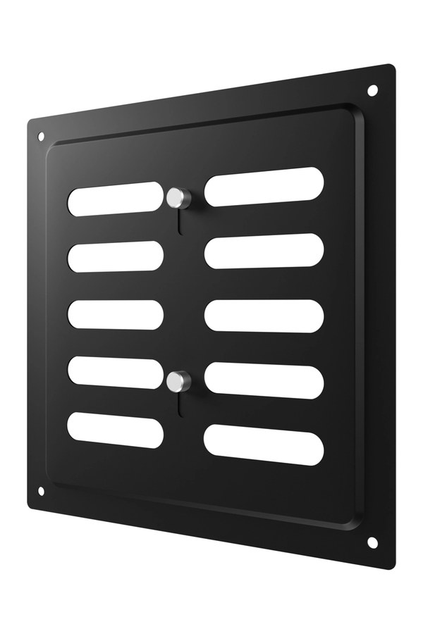 Решетка вентиляционная MER регулируемая 175х175 окрашенная сталь черный ERA